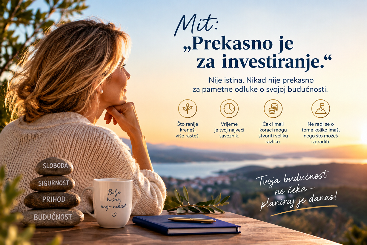 Je li prekasno za investiranje? Mit koji te koči