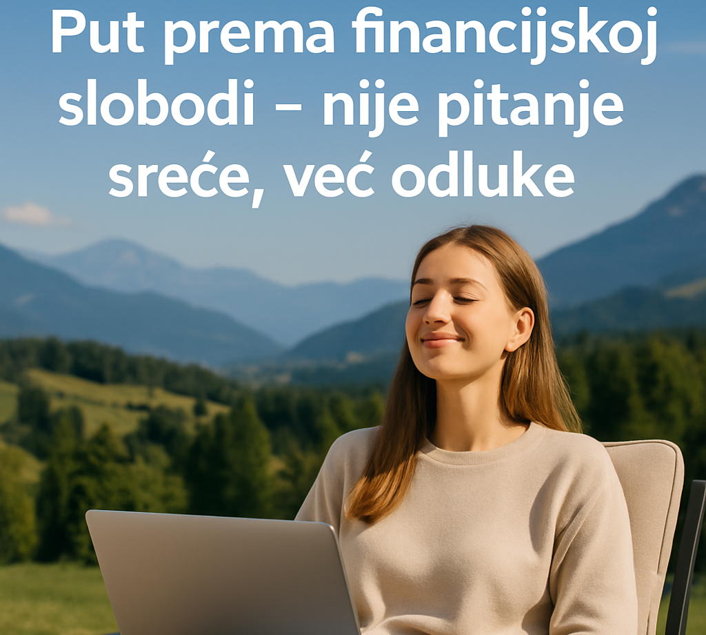 financijska sloboda i pasivni prihod - djevojka se odmara uz laptop