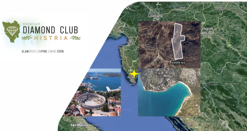 Planski prikaz projekta Diamond Club Histria u Istri